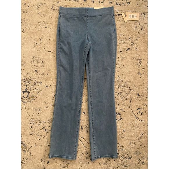 NYDJ NWT Pull-On Straight Belle Isle Blue Jeans Stretch Pants, Size 4, MSRP $119 - Picture 2 of 15